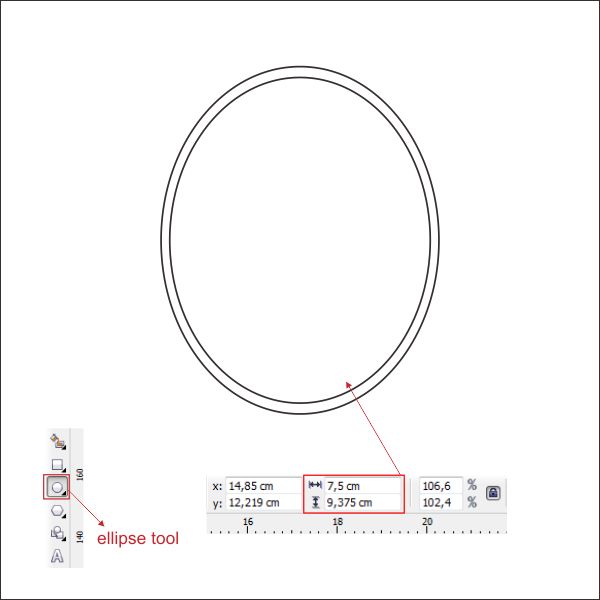 resize image online in cm. Resize the third circle to 7,5 x 9375 cm.