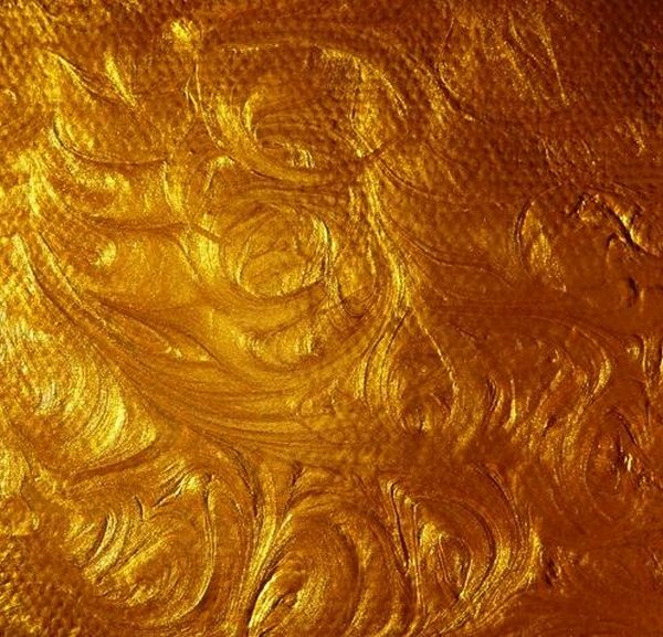 Acrylic Gold Paint Swirl Stock