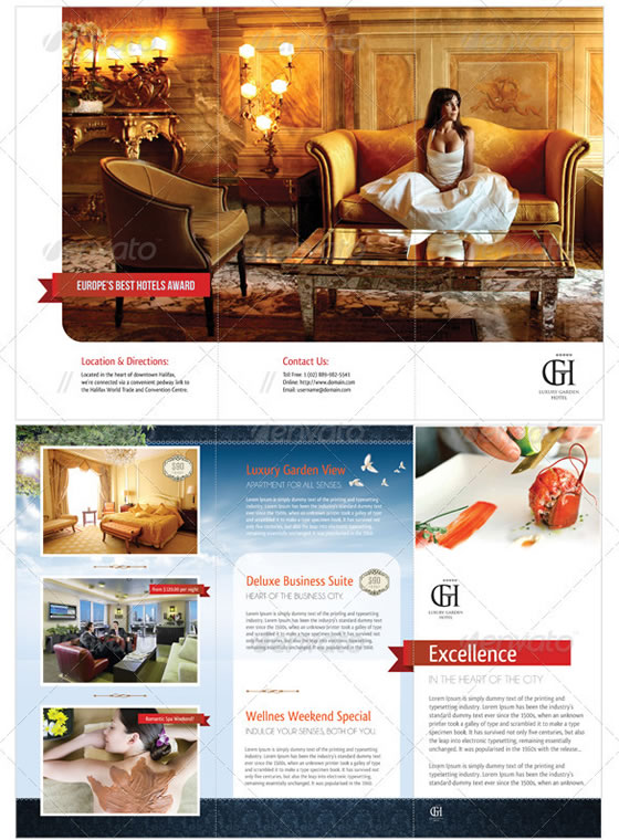 Tri-fold: Luxury Garden Hotel