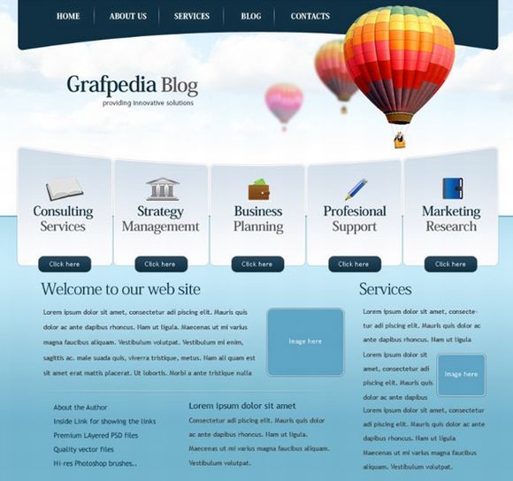 Design a trendy business & finance layout