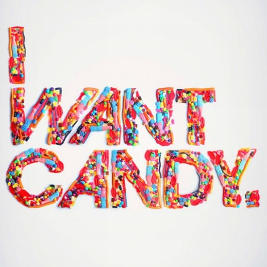 I want candy experimental typography 2009