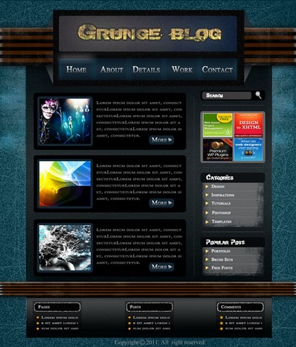 Grunge Style Blog Design