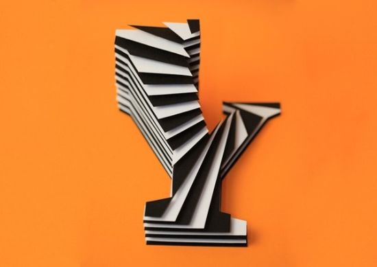 Space paper typography