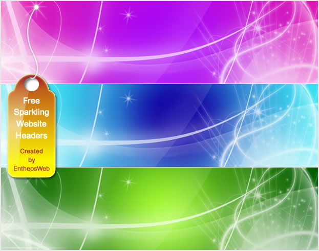 Free sparkling website headers