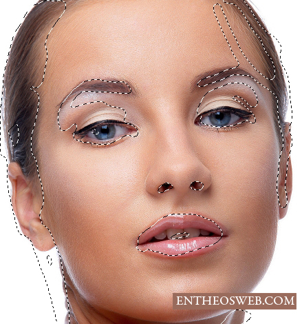Retouch a model portrait with flawless natural skin