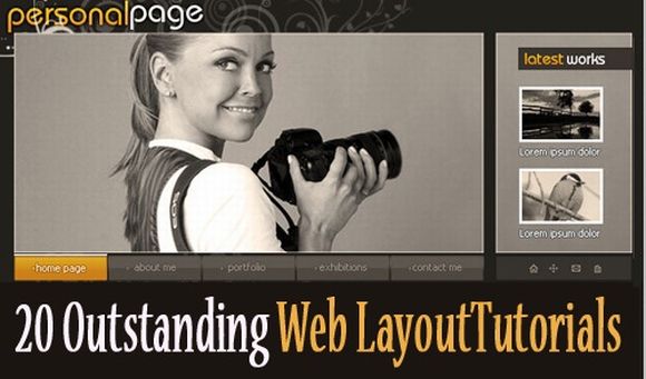20 Outstanding tutorials for creating Web Layout in Photoshop 
