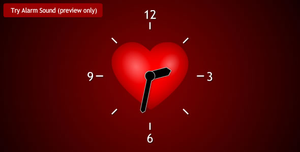 St Valentine day alarm clock