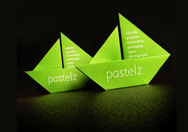 Origami business card