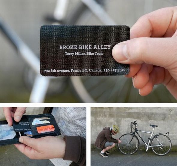 Broke Bike Alley: Tire patch business card