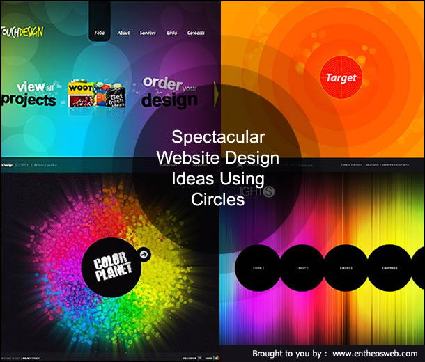 Beautiful Blue & Purple Circles Website Design