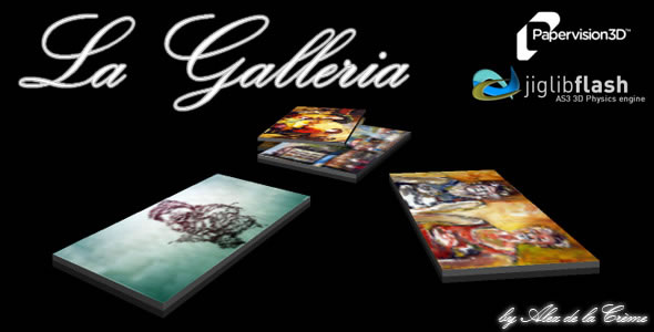La Galleria: Real 3D Physics Image Gallery AS3 XML