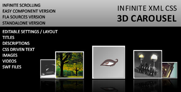 Infinite 3D Image and Media Carousel