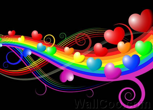 Colorful Heart Shapes for Valentine