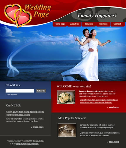 Wedding Page
