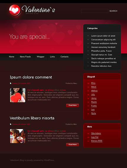 St. Valentine WordPress Theme