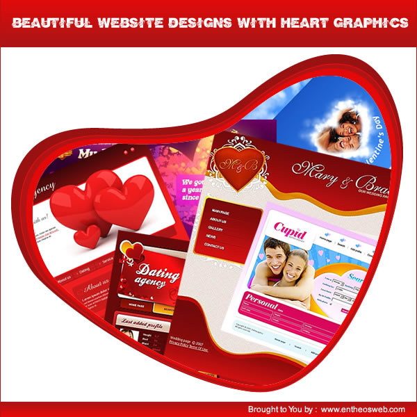 Beautiful Website Designs with Heart Graphics Beautiful website designs with heart graphics