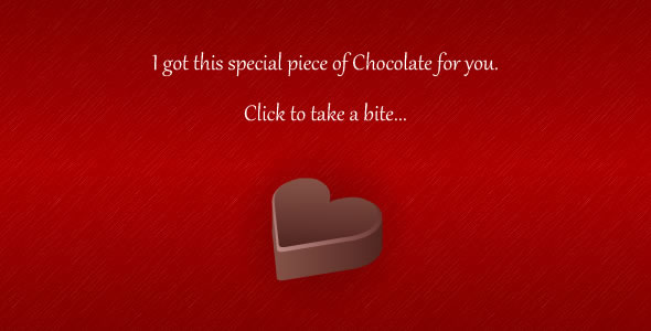 Valentines Day Message Chocolate