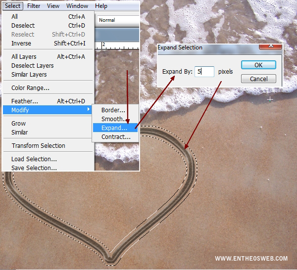 Create A Love Message On The Sand