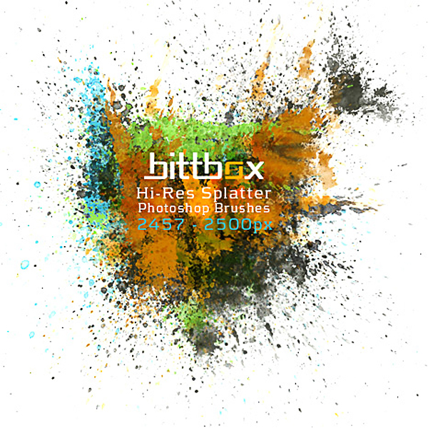Hi-Res Splatter Photoshop Brushes