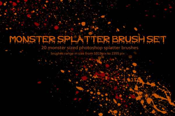 Monster Splatter Brush Set