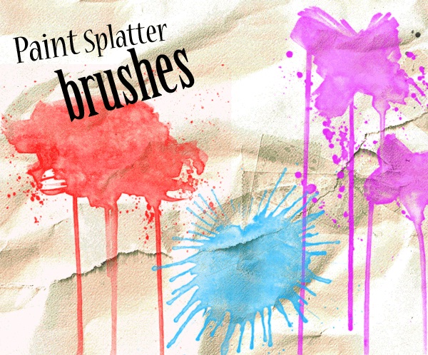 Paint Splat Photoshop Brushes by - kizistock