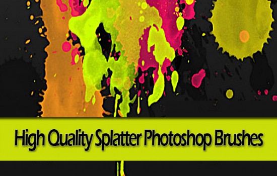 High Quality Splatter Photoshop Brushes