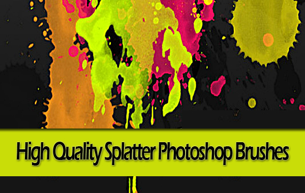 High Quality Splatter Photoshop Brushes