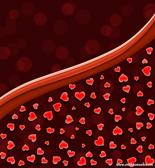 Valentine's Day Card Design with Hearts