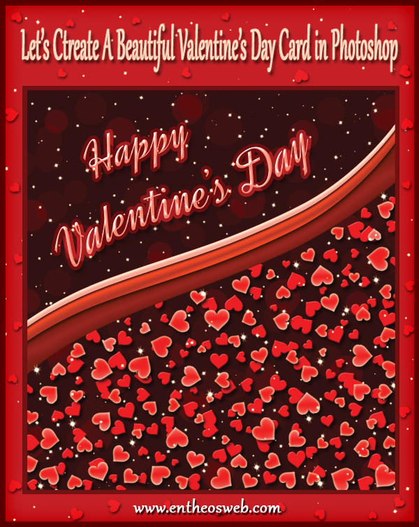 Hearts Valentine’s Day Card Tutorial in Photoshop