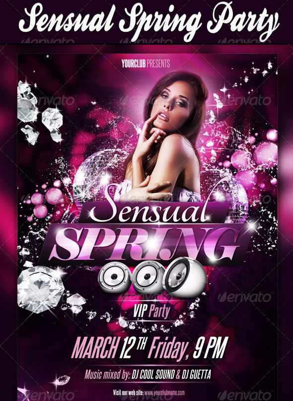 Sensual Spring Party Flyer