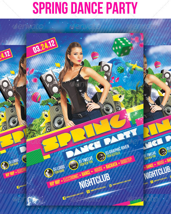 Spring Dance Party - Flyer Template