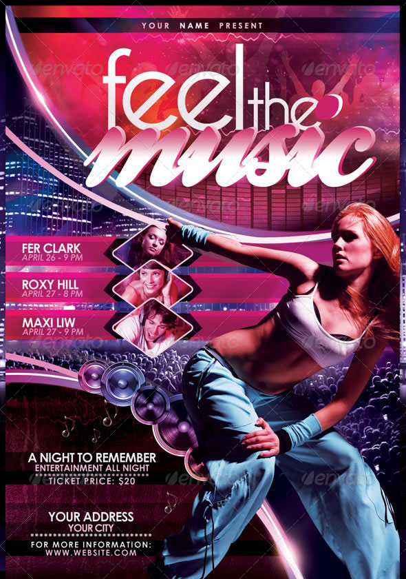 Feel The Music Flyer Template