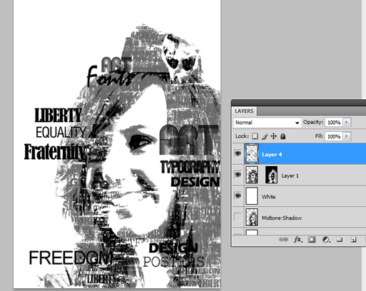 Typographic portrait in Photoshop