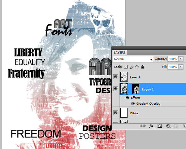 Typographic portrait in Photoshop