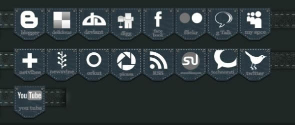 jeans social media icon pack