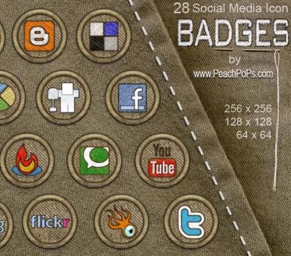 Social Media Icon Badges