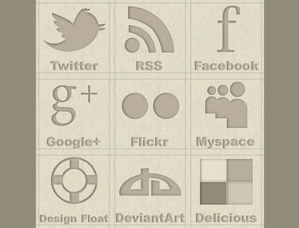 Brown social icons