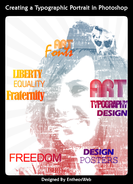 Creating a typographic portrait in photoshop