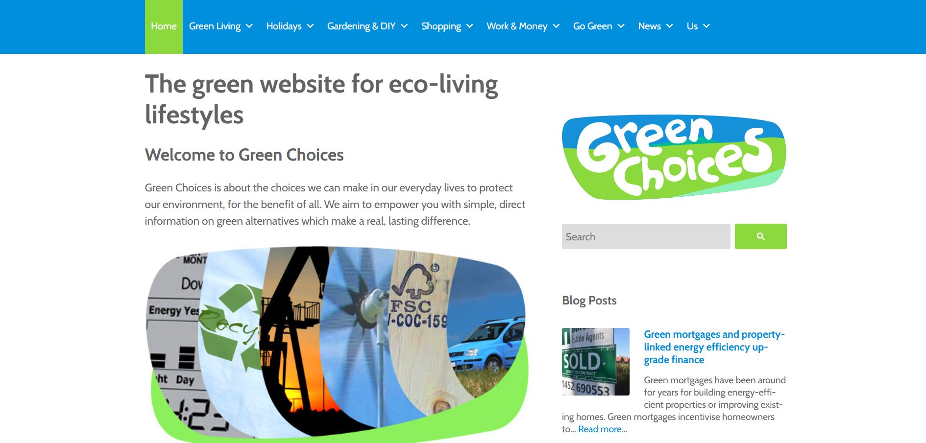 "Go Green" Website Design Inspiration