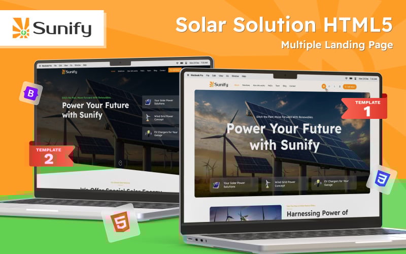Sunify solar energy bootstrap html5 landing page templates 424196 2 original | go green website design inspiration | entheosweb Sunify solar energy bootstrap html5 landing page templates 424196 2 original
