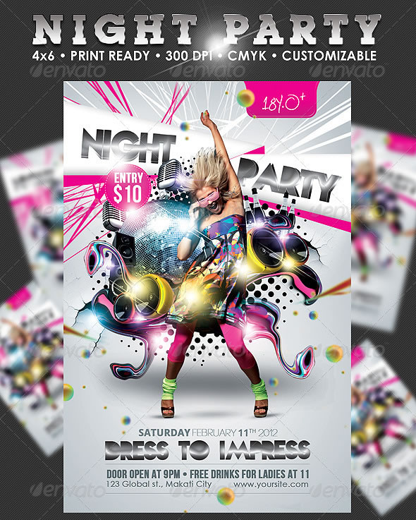 Night Party Flyer Template