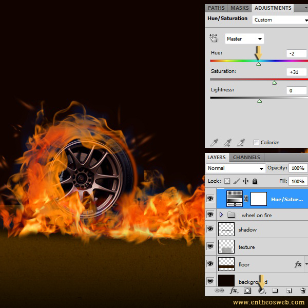 Create Wheel on Fire Effect in Photoshop