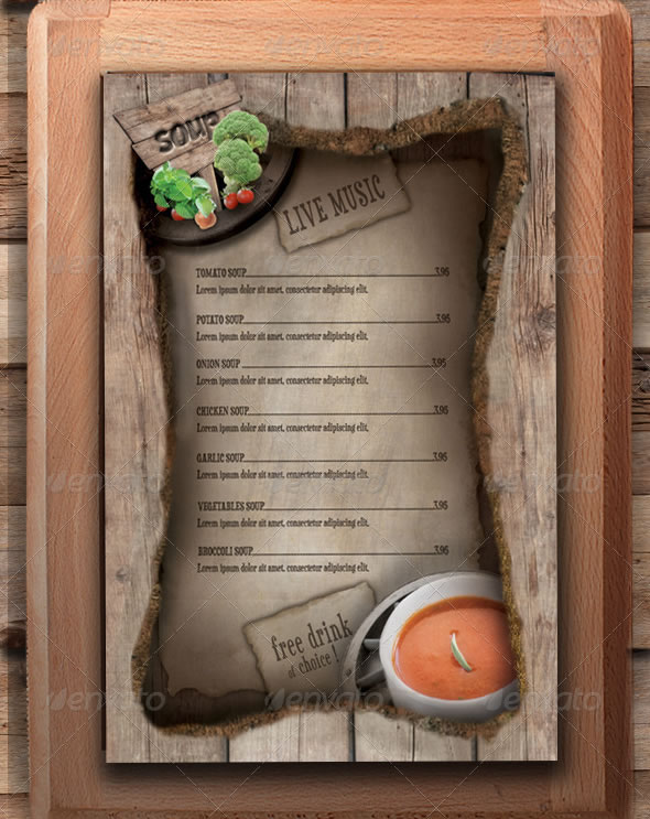 Restaurant Menu template - Wild Buffalo