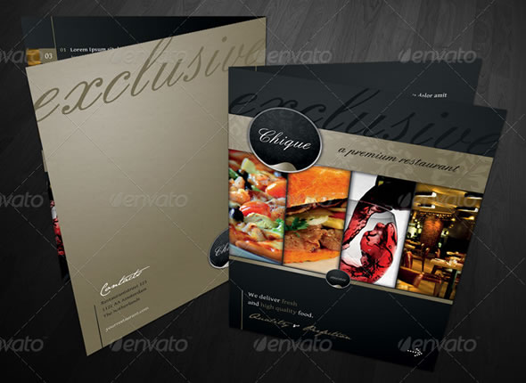 RW Premium Restaurant Menu Card Template