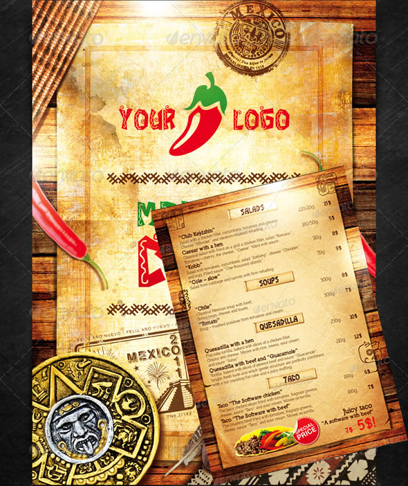 Mexican Menu Template
