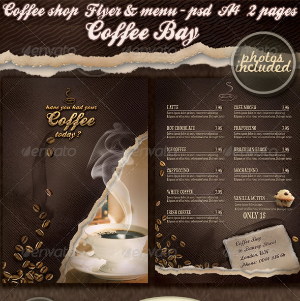 Coffee shop flyer & menu