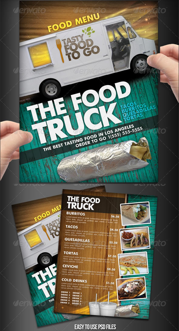 Food Truck Menu Flyer