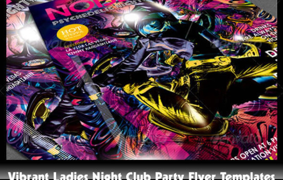 Vibrant Ladies Night Club Party Flyer Templates