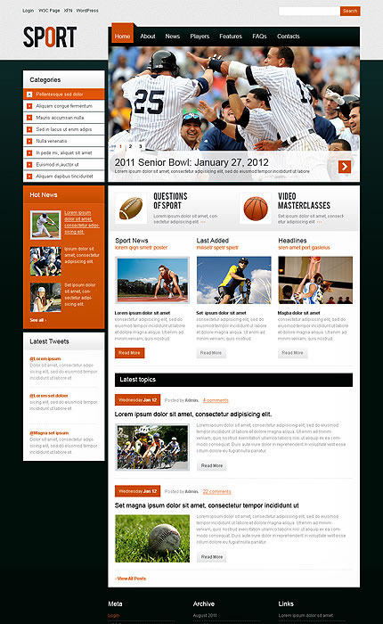 Sport Portal WordPress Theme