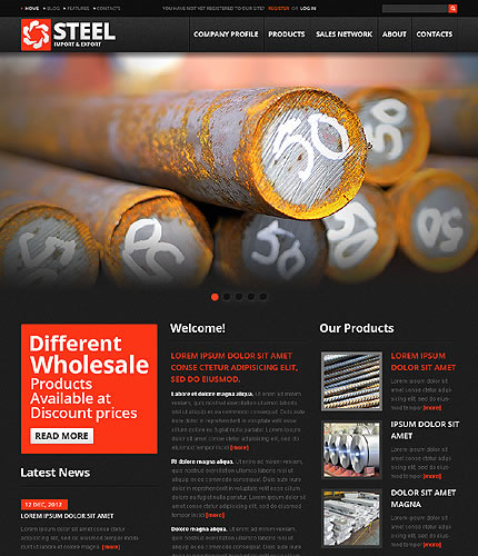 Steel Industrial WordPress Theme